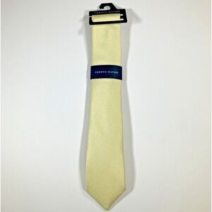 Tommy Hilfiger Yellow with White & Blue Floral Necktie Polyester NEW with Tags